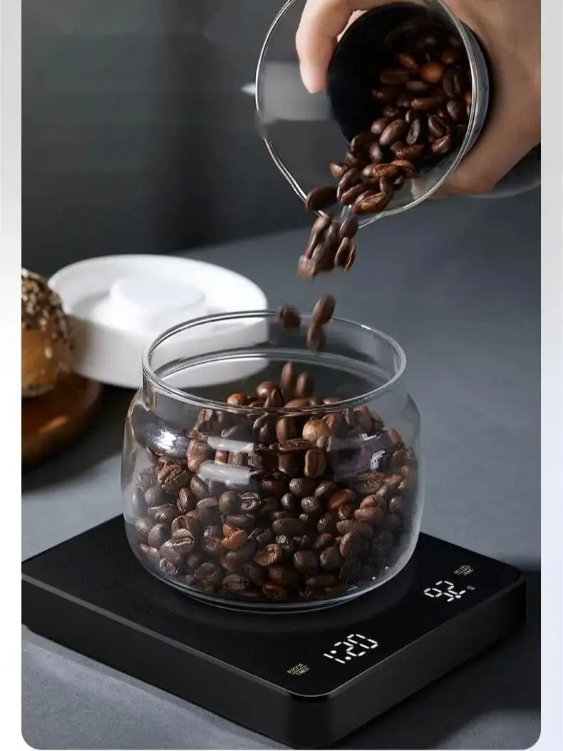 Shopdroplo Digital Kitchen Scale – High Precision Coffee & Food Scale with Timer, LED Display, Portable Baking Tool