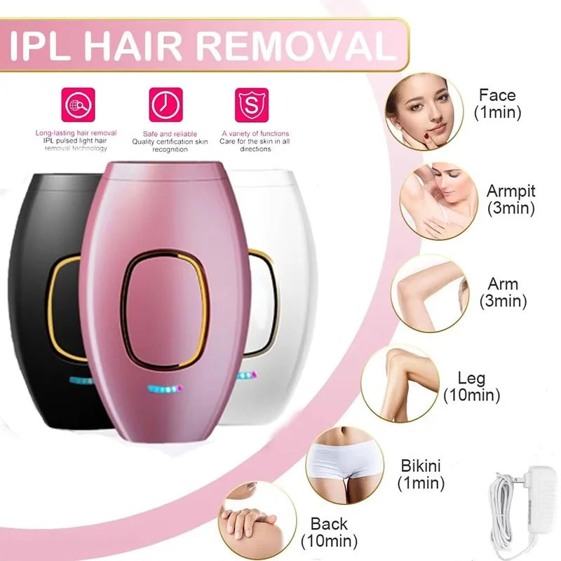 Shopdroplo IPL Laser Hair Removal Device for Women – Painless, Rechargeable, At-Home Epilator