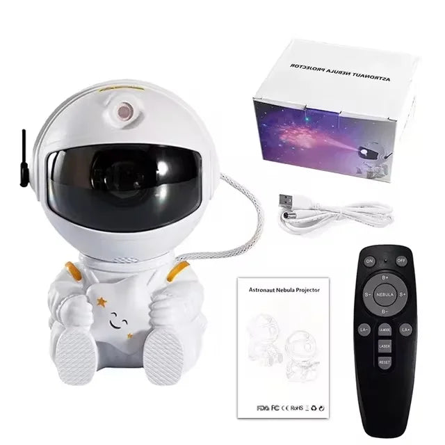 Shopdroplo Astronaut Star Projector Galaxy Night Light – LED Nebula Ceiling Lamp for Bedroom, Home Decoration & Kids Gift