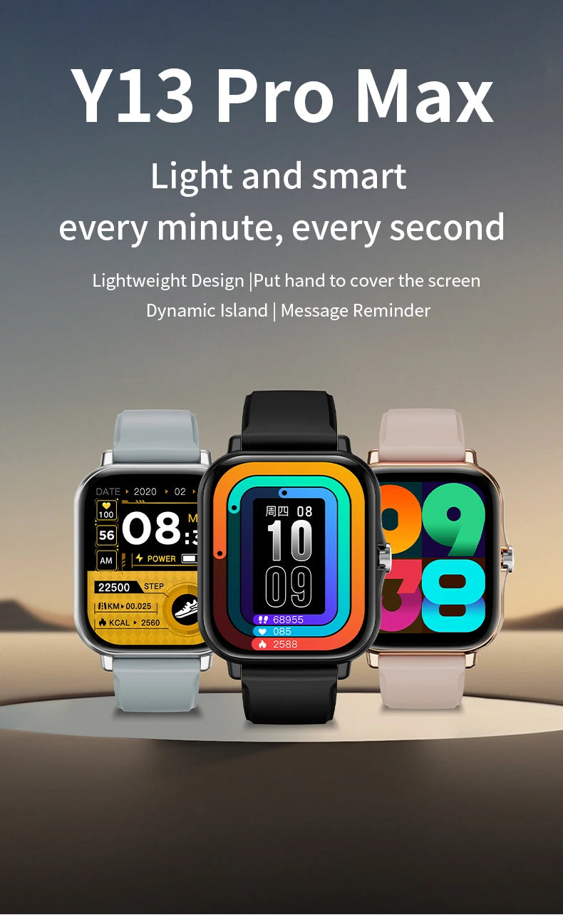Shopdroplo LAXASFIT Y13 Pro Max Smart Watch – Bluetooth Calling, Heart Rate & Fitness Tracker (2025 Model)