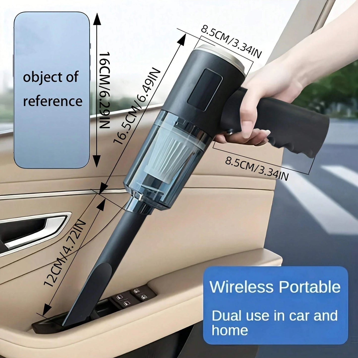 Shopdroplo™ 3-in-1 USB Rechargeable Mini Vacuum Cleaner – Suction & Blower Combo