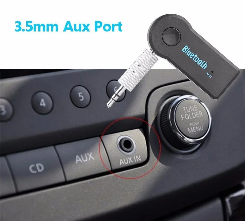 Shopdroplo™ 2-in-1 Bluetooth 5.0 Audio Adapter – Wireless Transmitter & Receiver with 3.5mm AUX for Car, Headphones & Speakers