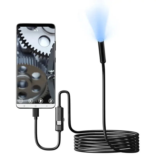 Shopdroplo™ 7.0mm Type-C USB Endoscope Camera – Waterproof IP67 Borescope with 6 LED Lights for Android & PC Inspection