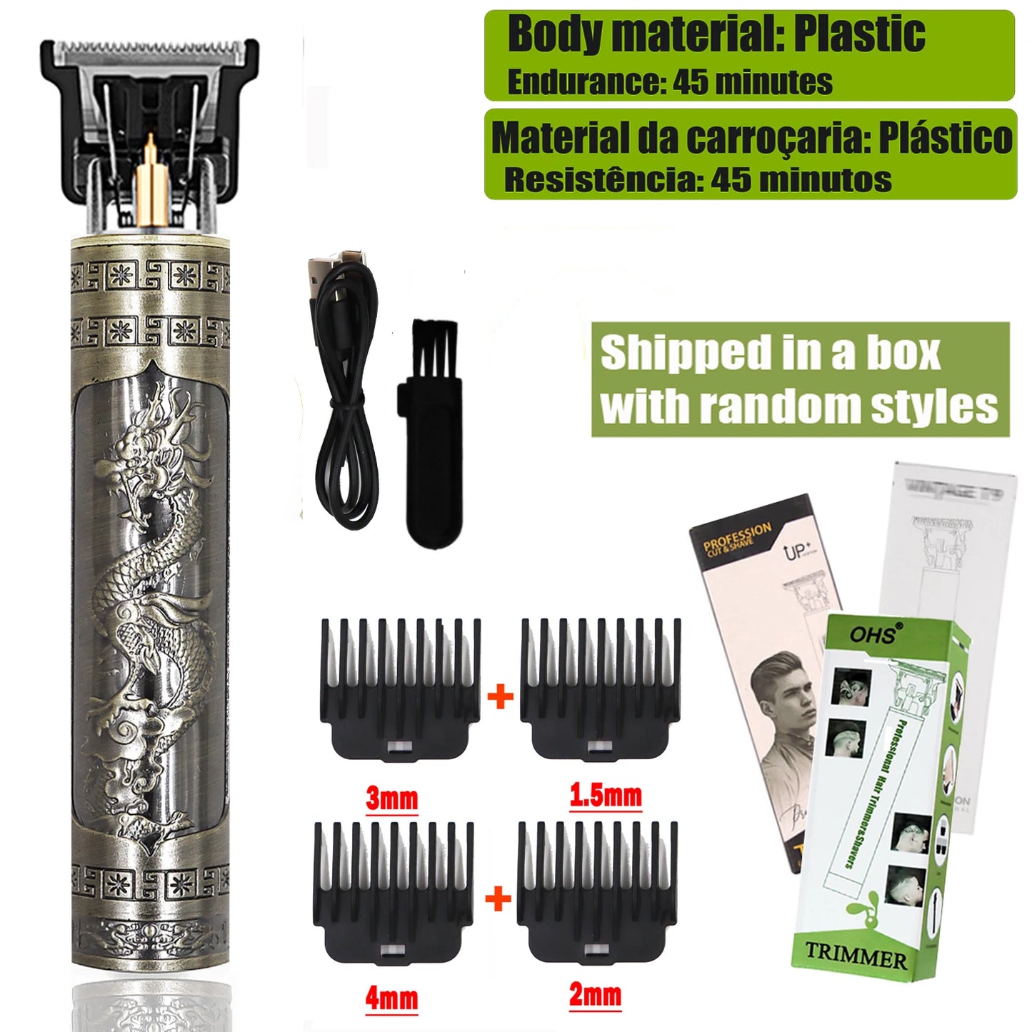 Shopdroplo™ T9 Electric Hair & Beard Clipper – Zero-Gap Trimmer for Men, Cordless Shaving & Haircut Machine