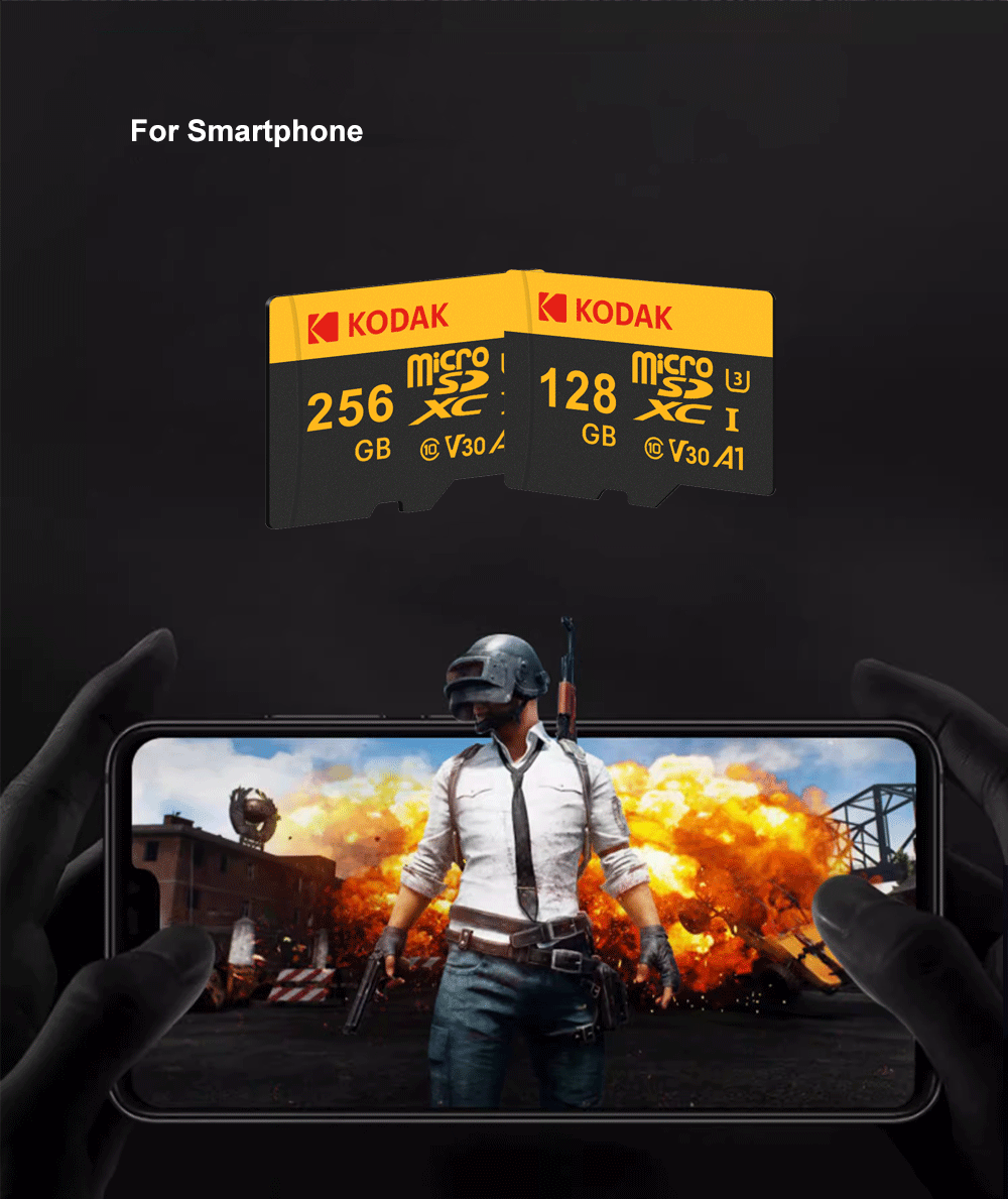 Shopdroplo™ Kodak MicroSD Memory Card – Up to 512GB U3 V30 TF Card for 4K Video, Phones, Cameras & Drones