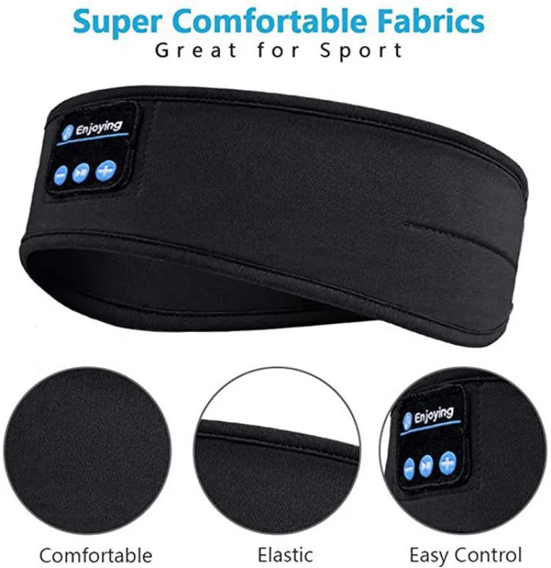 Shopdroplo Fone Bluetooth Earphones Sports Sleeping Headband Wireless Music Eye Mask