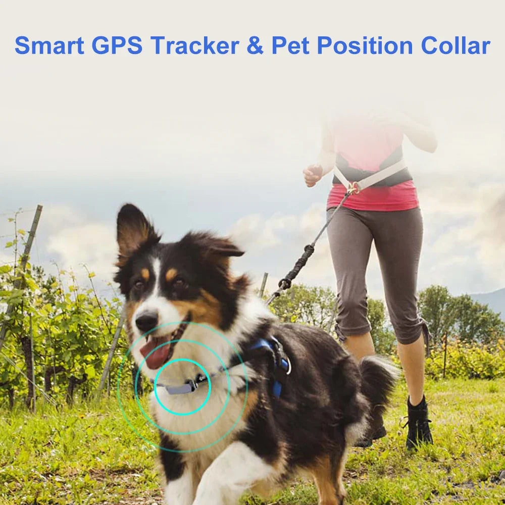 Shopdroplo Waterproof Pet GPS Tracker – Real-Time Location, Adjustable Collar, Remote Control Locator for Cats & Dogs (GSM, AGPS)