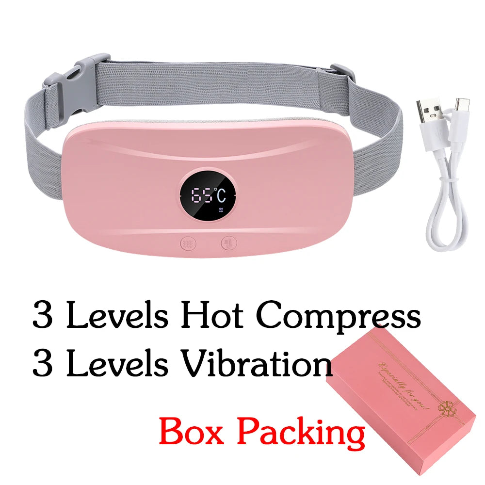 Shopdroplo™ Electric Period Cramp Relief Massager Belt – Heating & Vibration Therapy