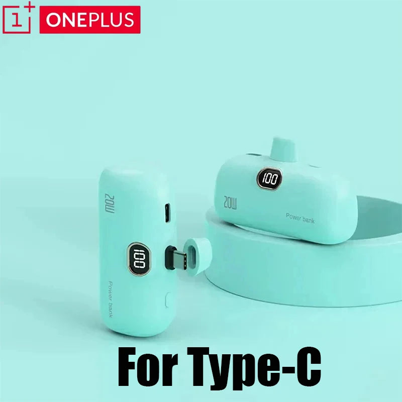 Shopdroplo™ 30000mAh Capsule Power Bank – Mini Fast Charger for iPhone, Samsung, Xiaomi, Huawei & More