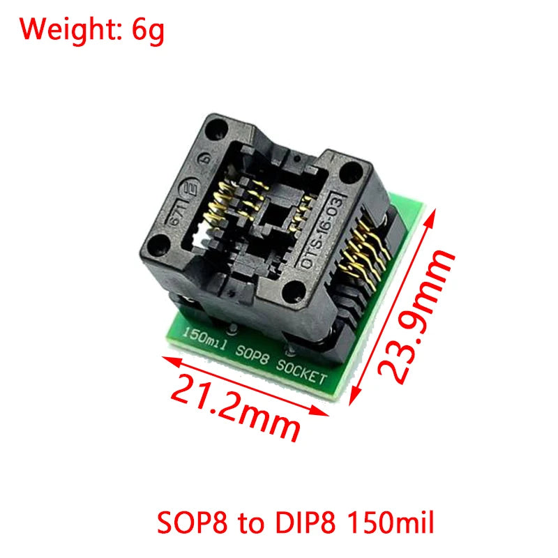 Shopdroplo CH341A USB EEPROM Flash BIOS Programmer + SOIC8 Test Clip