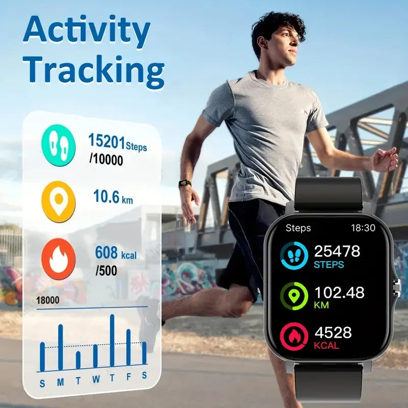 Shopdroplo KESHUYOU 2025 Smart Watch – Bluetooth Call, Blood Oxygen & Heart Rate Monitor, Fitness Tracker for Men & Women