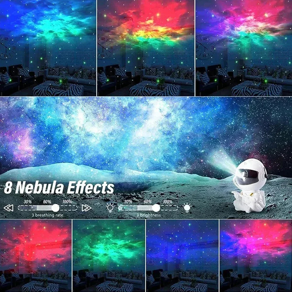 Shopdroplo Astronaut Star Projector Galaxy Night Light – LED Nebula Ceiling Lamp for Bedroom, Home Decoration & Kids Gift
