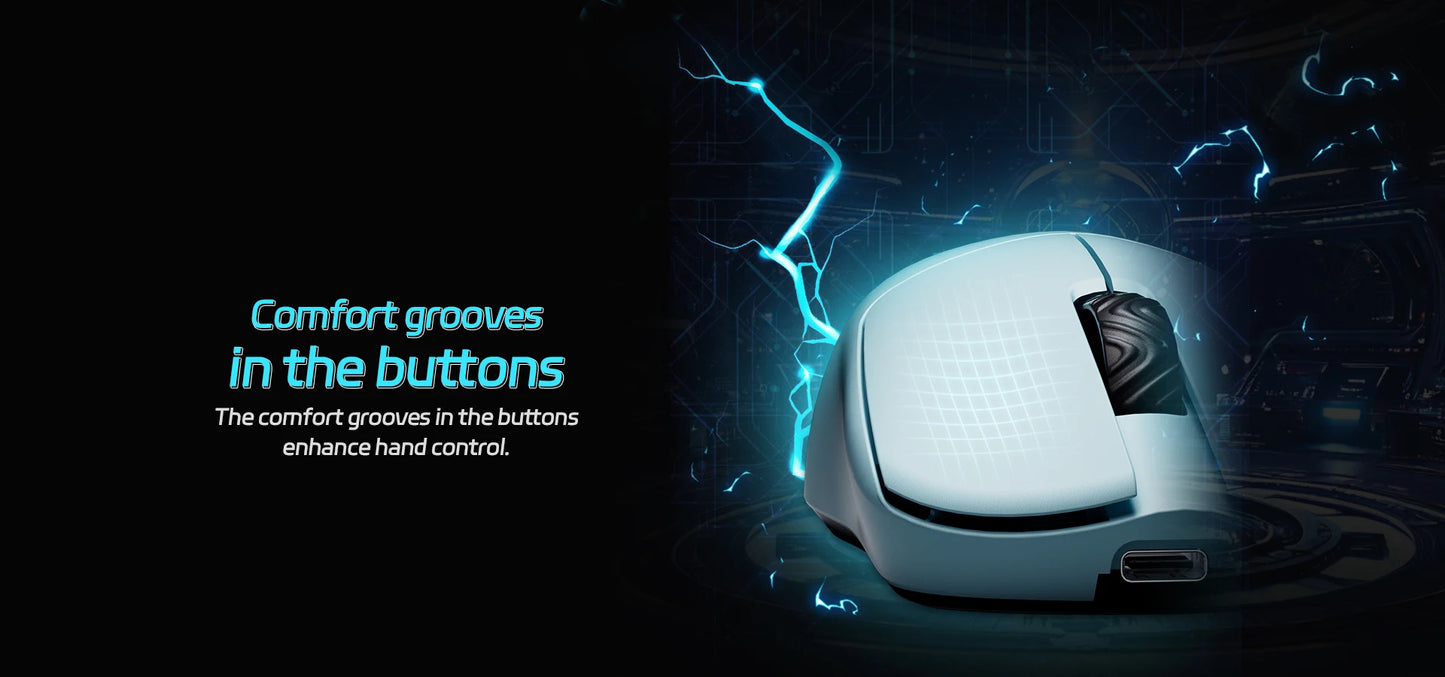 Shopdroplo SCYROX V6 Wireless Gaming Mouse – Pixart 3950 Sensor, Omron Switches, 8K Dongle, Web-Based Software