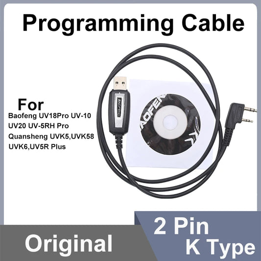Shopdroplo™ USB Programming Cable – Compatible with Baofeng, Quansheng, TYT, UV Series & More