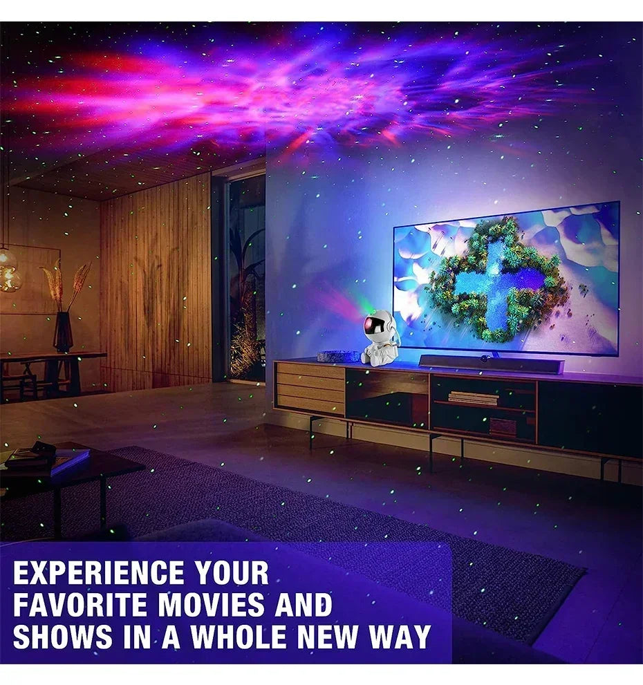 Shopdroplo Astronaut Star Projector Galaxy Night Light – LED Nebula Ceiling Lamp for Bedroom, Home Decoration & Kids Gift