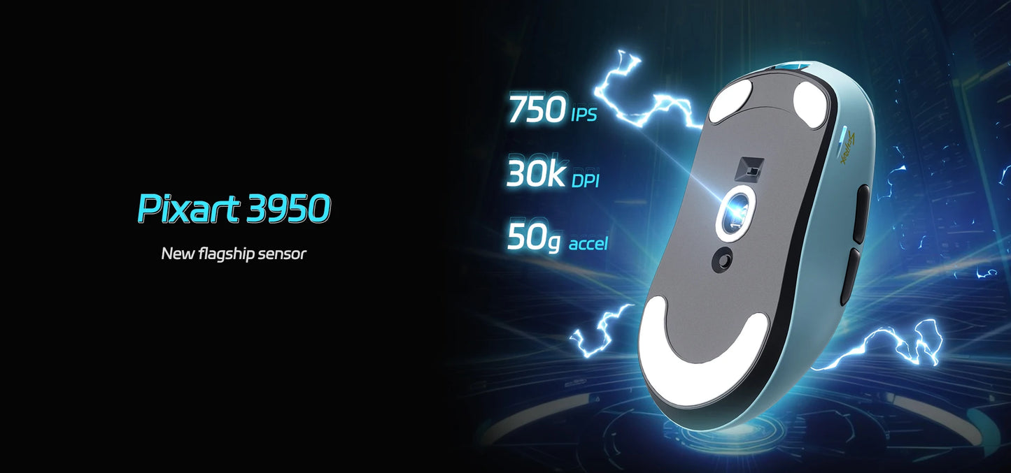 Shopdroplo SCYROX V6 Wireless Gaming Mouse – Pixart 3950 Sensor, Omron Switches, 8K Dongle, Web-Based Software