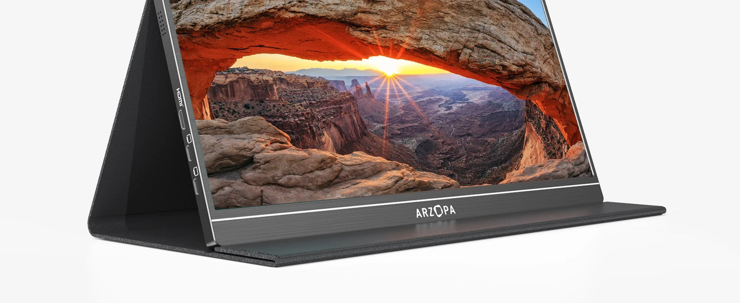 Shopdroplo ARZOPA 15.6" 1080P Portable Monitor – FHD USB-C & HDMI Display for Laptop, Mac, Xbox, PS4, Switch, and Phone