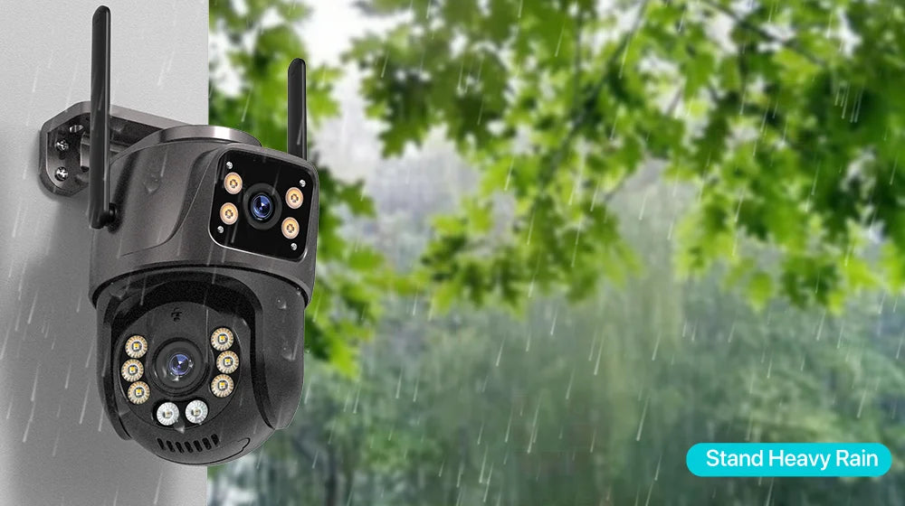 Shopdroplo™ 4K 8MP WiFi PTZ Outdoor Security Camera – Dual Lens, AI Auto Tracking, Night Vision, IP66 Waterproof