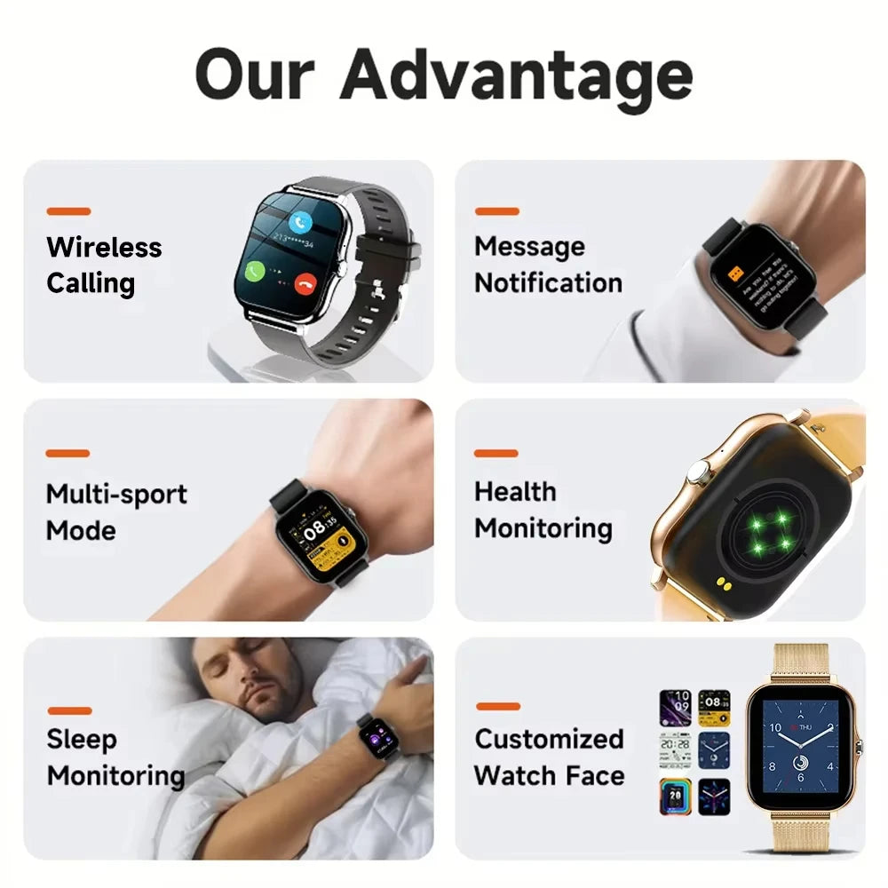 Shopdroplo LAXASFIT Y13 Pro Max Smart Watch – Bluetooth Calling, Heart Rate & Fitness Tracker (2025 Model)