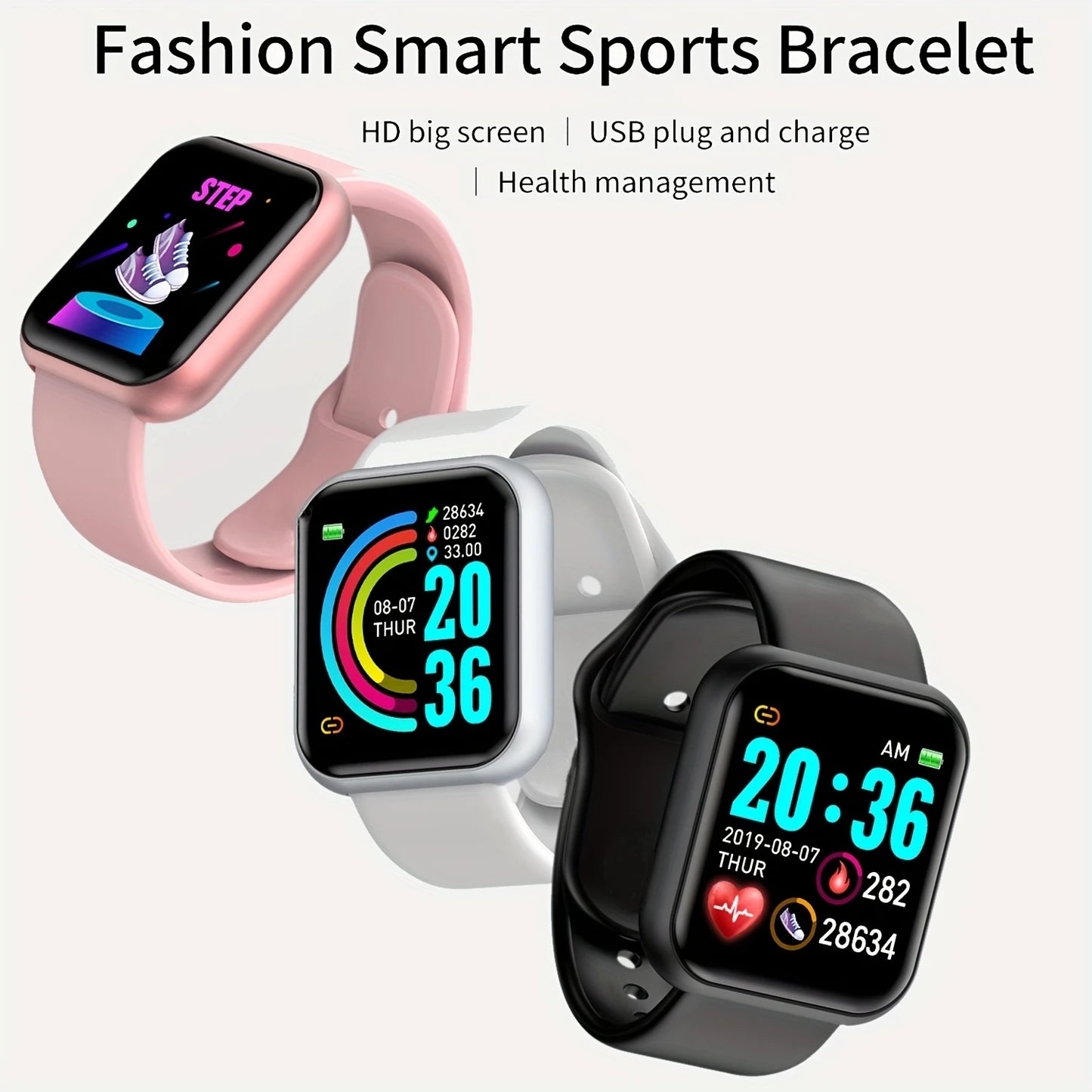 Shopdroplo CHAONB Smart Watch – 1.44” Fitness Tracker with Heart Rate & Sleep Monitor, Message Alert Bracelet for Men & Women
