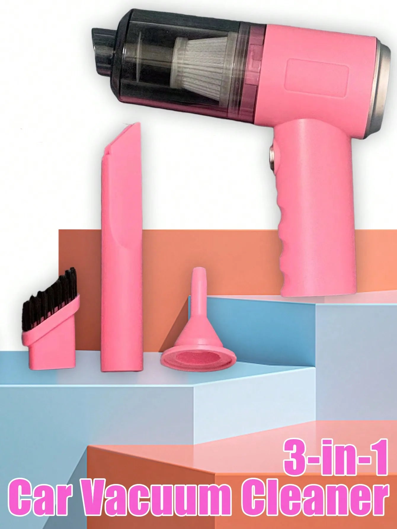 Shopdroplo™ 3-in-1 USB Rechargeable Mini Vacuum Cleaner – Suction & Blower Combo