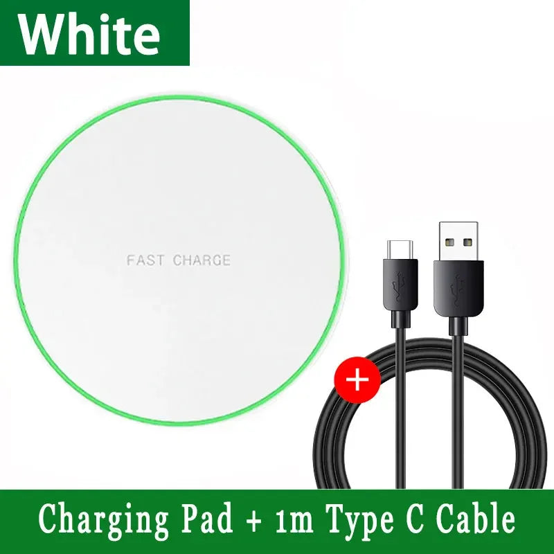 Shopdroplo™ 100W Fast Wireless Charging Pad – Slim Charger for iPhone, Samsung, Xiaomi & More