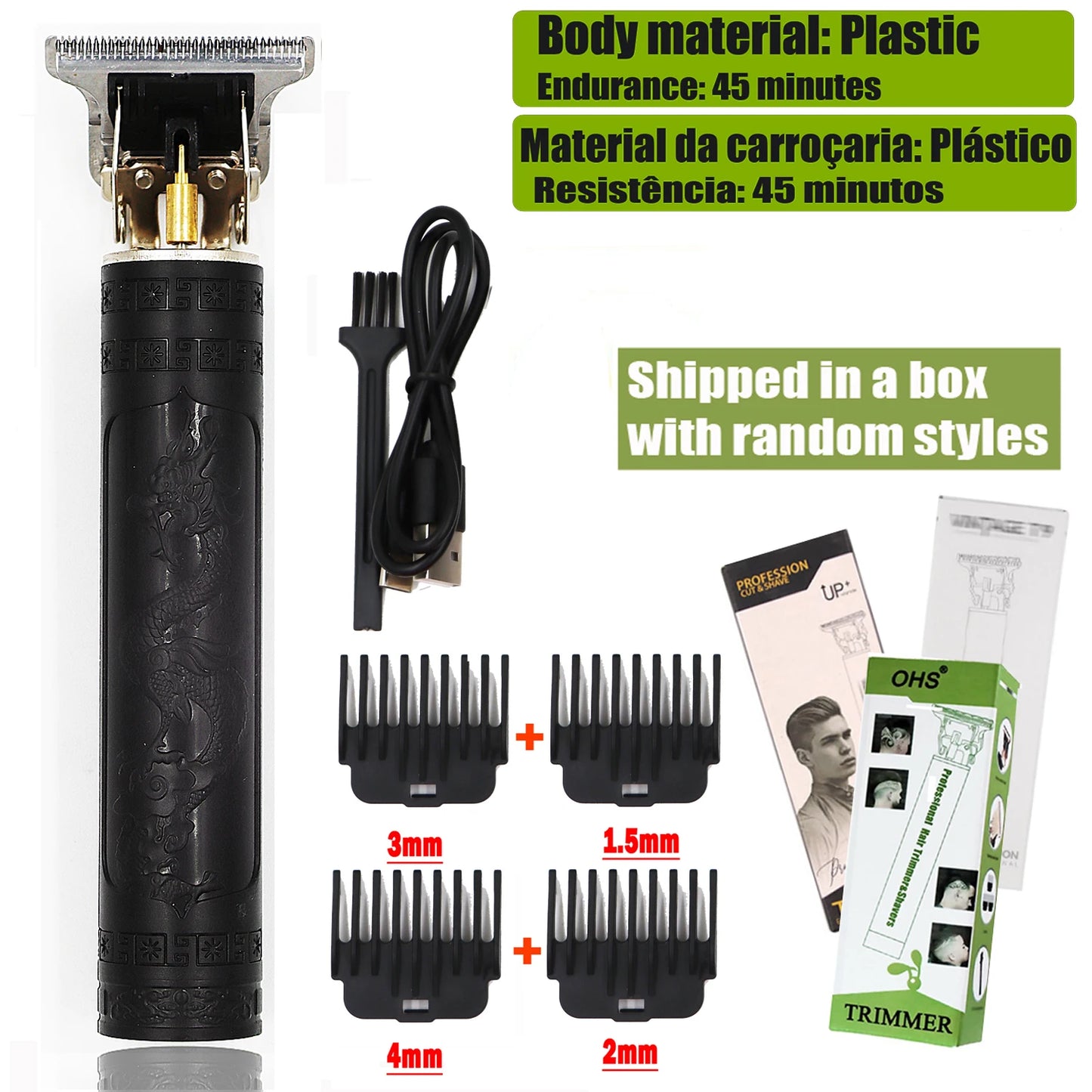 Shopdroplo™ T9 Electric Hair & Beard Clipper – Zero-Gap Trimmer for Men, Cordless Shaving & Haircut Machine