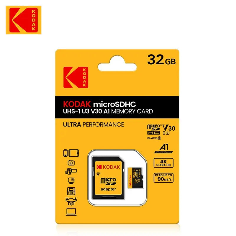Shopdroplo™ Kodak MicroSD Memory Card – Up to 512GB U3 V30 TF Card for 4K Video, Phones, Cameras & Drones