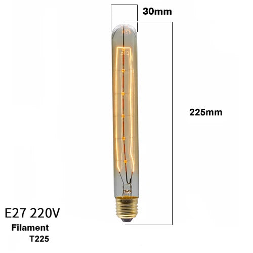 Shopdroplo Dimmable Edison Vintage Light Bulb – E27 40W 220V Retro Amber Glass Incandescent Lamp for Home Decor