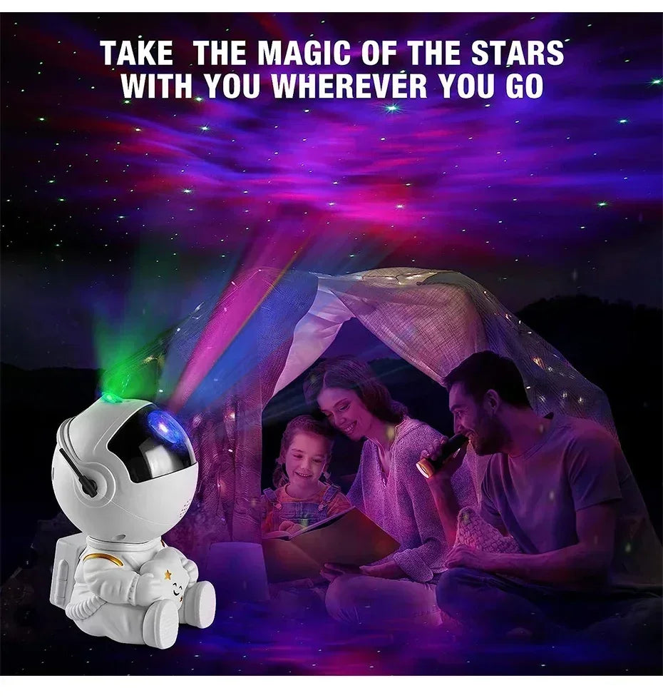 Shopdroplo Astronaut Star Projector Galaxy Night Light – LED Nebula Ceiling Lamp for Bedroom, Home Decoration & Kids Gift