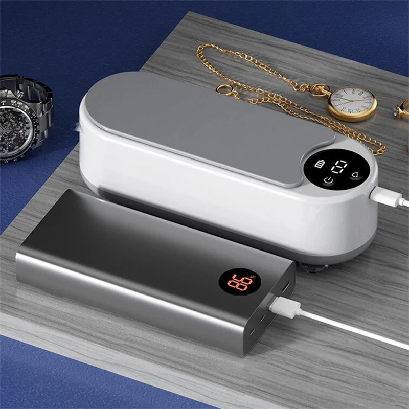 Shopdroplo™ Ultrasonic Jewelry Cleaner – 450ml Portable Household Cleaning Machine