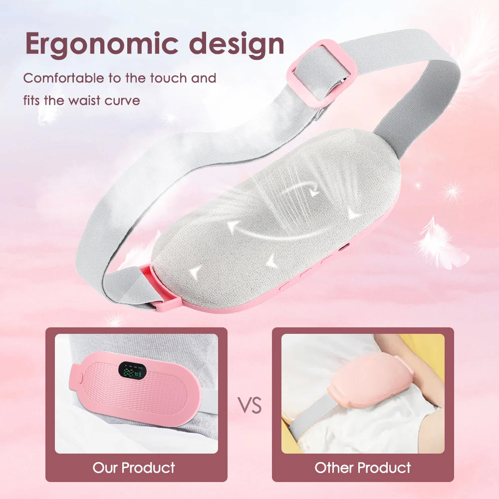 Shopdroplo™ Electric Period Cramp Relief Massager Belt – Heating & Vibration Therapy