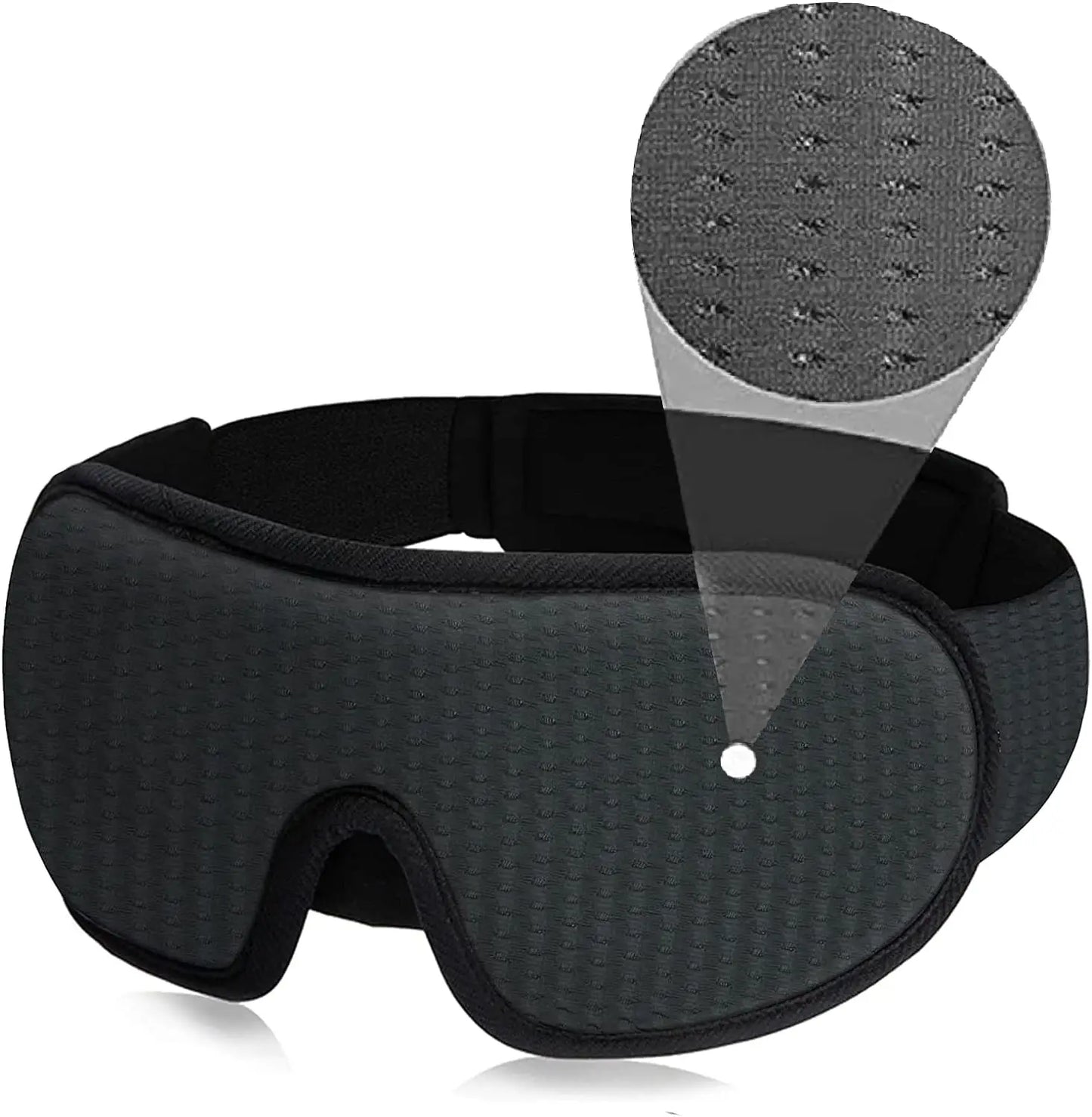 Shopdroplo 3D Sleep Eye Mask – Soft Padded Memory Foam Eyepatch for Total Light Block & Deep Sleep