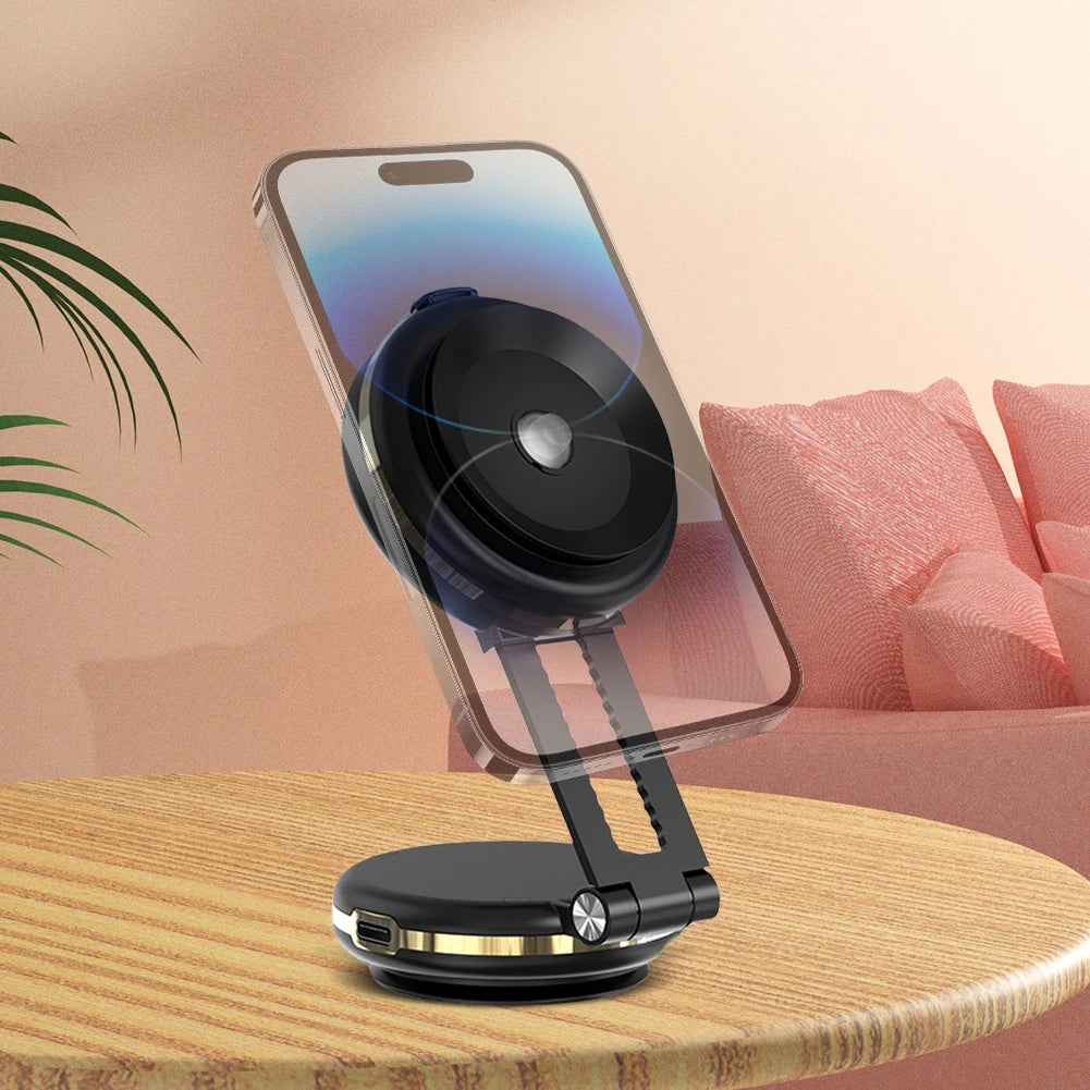 Shopdroplo 360° Adjustable Magnetic Car Phone Holder Stand – Dual-Sided Vacuum Suction Cup Bracket for iPhone, Xiaomi & More
