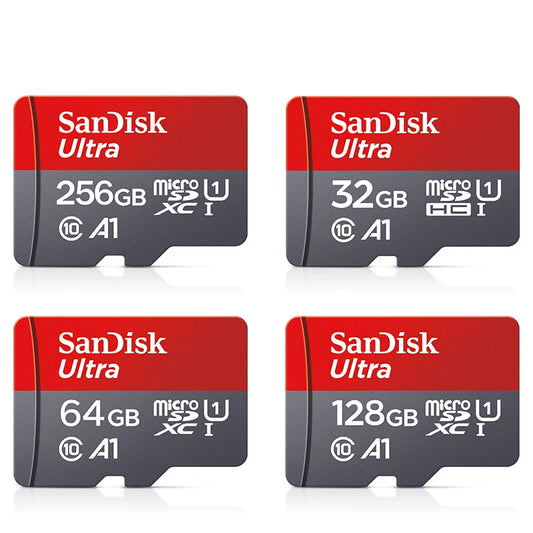 Shopdroplo Original SanDisk Micro SD Card – 32GB/64GB/128GB/256GB TF Memory Card UHS-1 Class 10 for Phone, Camera & PC