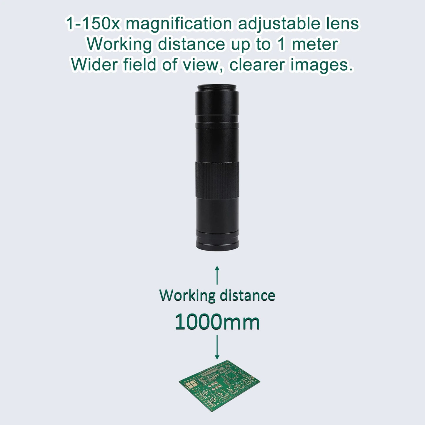 Shopdroplo YIZHAN 48MP 4K Soldering Microscope – HDMI/USB Digital Video Microscope with 150X Lens, LED Light & Adjustable Stand