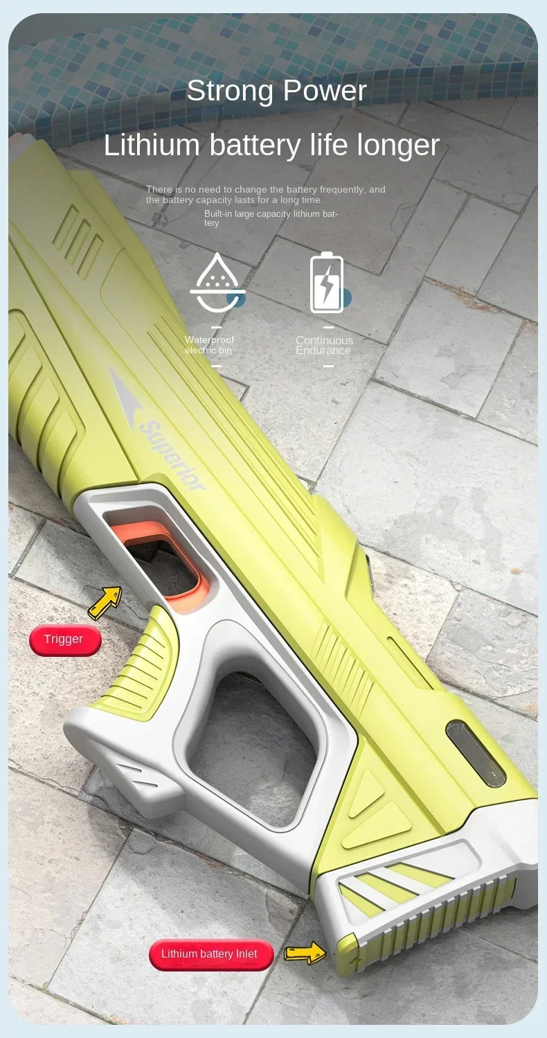 Shopdroplo™ 43cm Full Electric Water Gun – Auto-Fire Toy for Kids (Summer Fun Edition)