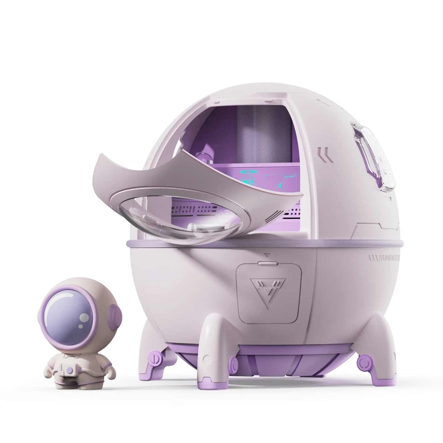 Shopdroplo Portable Astronaut Humidifier with LED Light & Aroma Diffuser – USB Powered Mini Air Purifier for Home & Office