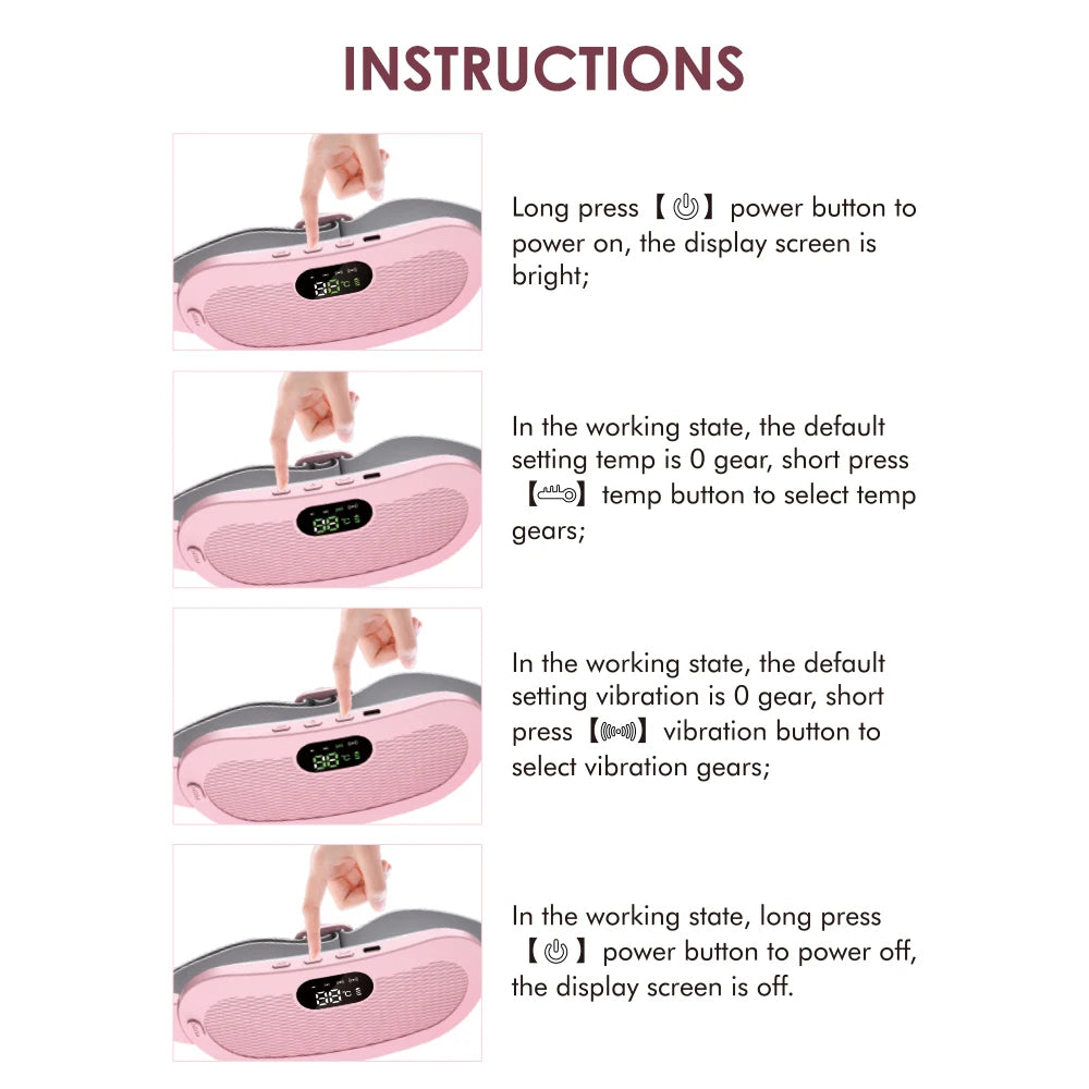 Shopdroplo™ Electric Period Cramp Relief Massager Belt – Heating & Vibration Therapy
