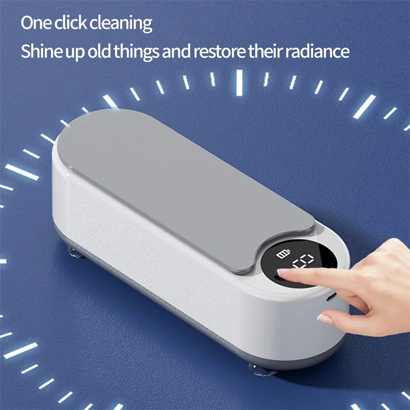 Shopdroplo™ Ultrasonic Jewelry Cleaner – 450ml Portable Household Cleaning Machine