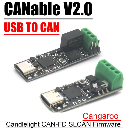 Shopdroplo CANable 2.0 Type-C USB to CAN Bus Protocol Converter (SLCAN, CAN-FD, Candlelight)