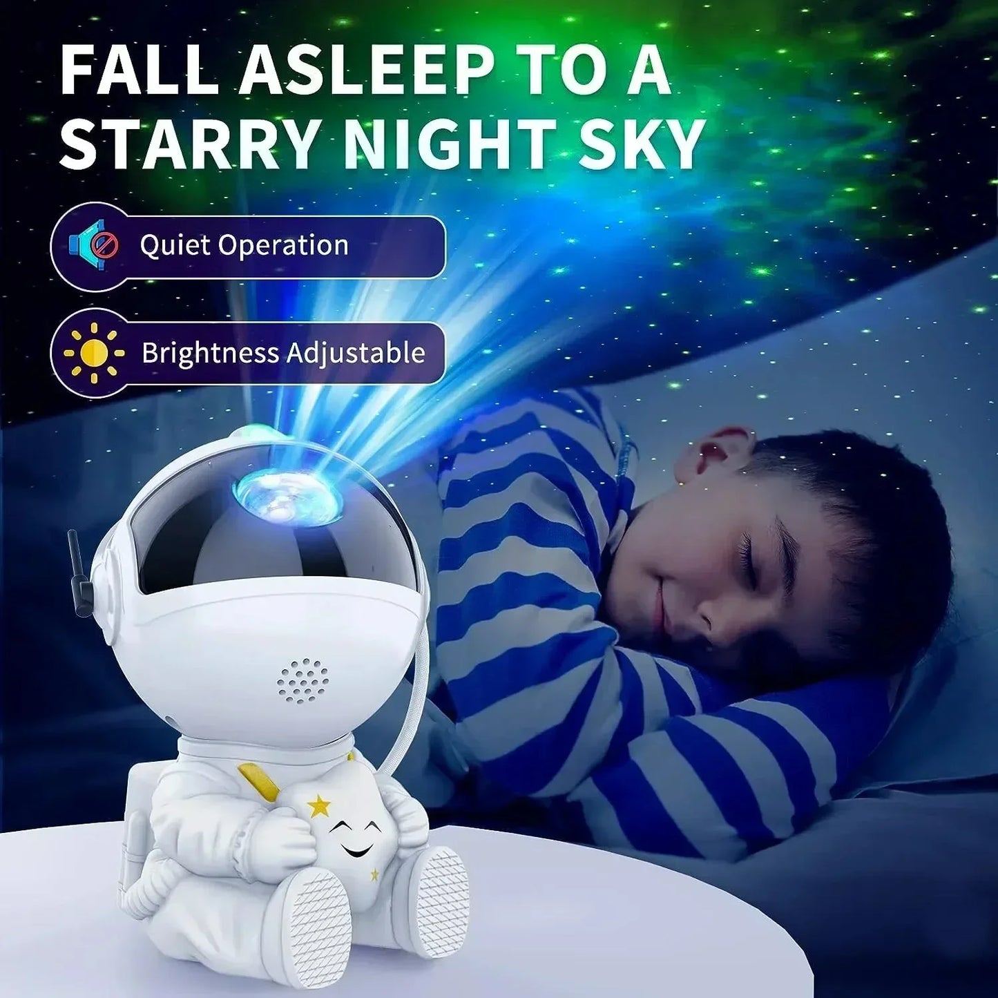 Shopdroplo Astronaut Star Projector Galaxy Night Light – LED Nebula Ceiling Lamp for Bedroom, Home Decoration & Kids Gift