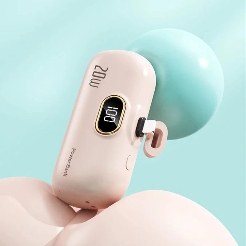 Shopdroplo™ 30000mAh Capsule Power Bank – Mini Fast Charger for iPhone, Samsung, Xiaomi, Huawei & More