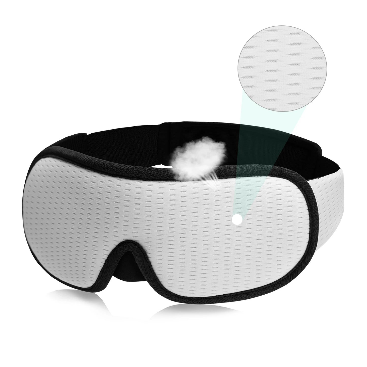 Shopdroplo 3D Sleep Eye Mask – Soft Padded Memory Foam Eyepatch for Total Light Block & Deep Sleep