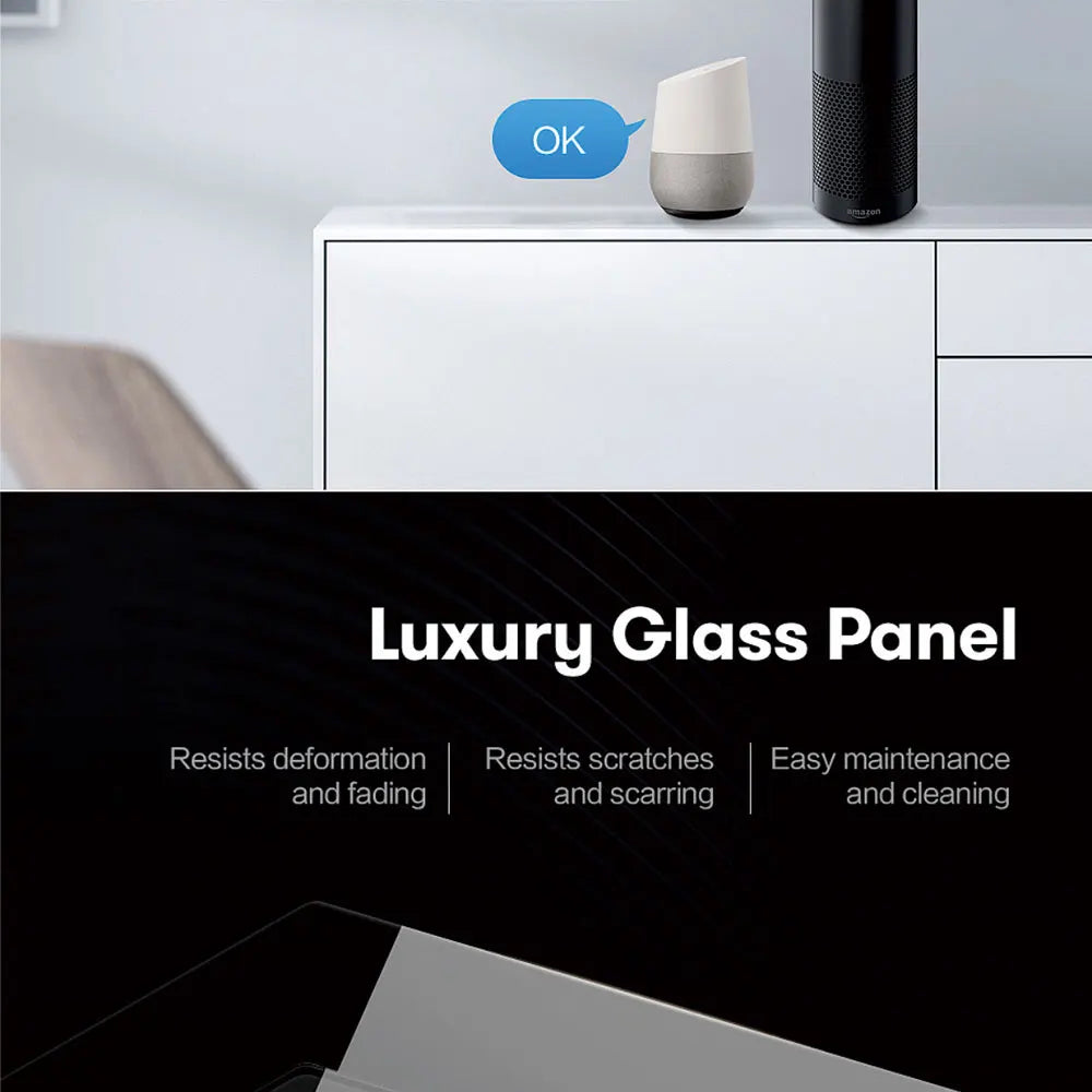 Shopdroplo™ Tuya Smart WiFi Wall Switch – No Neutral Wire, Voice-Controlled, RF433 Touch Sensor for Smart Homes