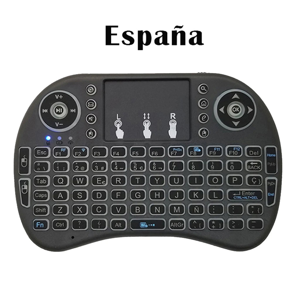 Shopdroplo™ i8 2.4G Wireless Air Mouse & Backlit Mini Keyboard – Touchpad Remote for PC, Laptop, Android TV Box