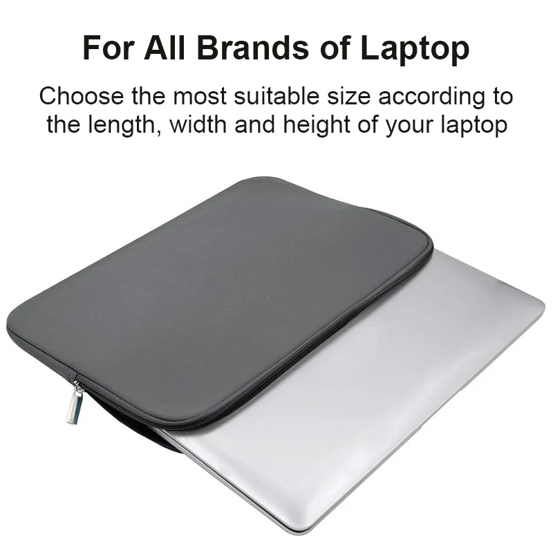 Shopdroplo™ Cotton Laptop Sleeve – Zippered Protective Case for 13"–15.6" MacBook, Xiaomi, Lenovo, Dell & More