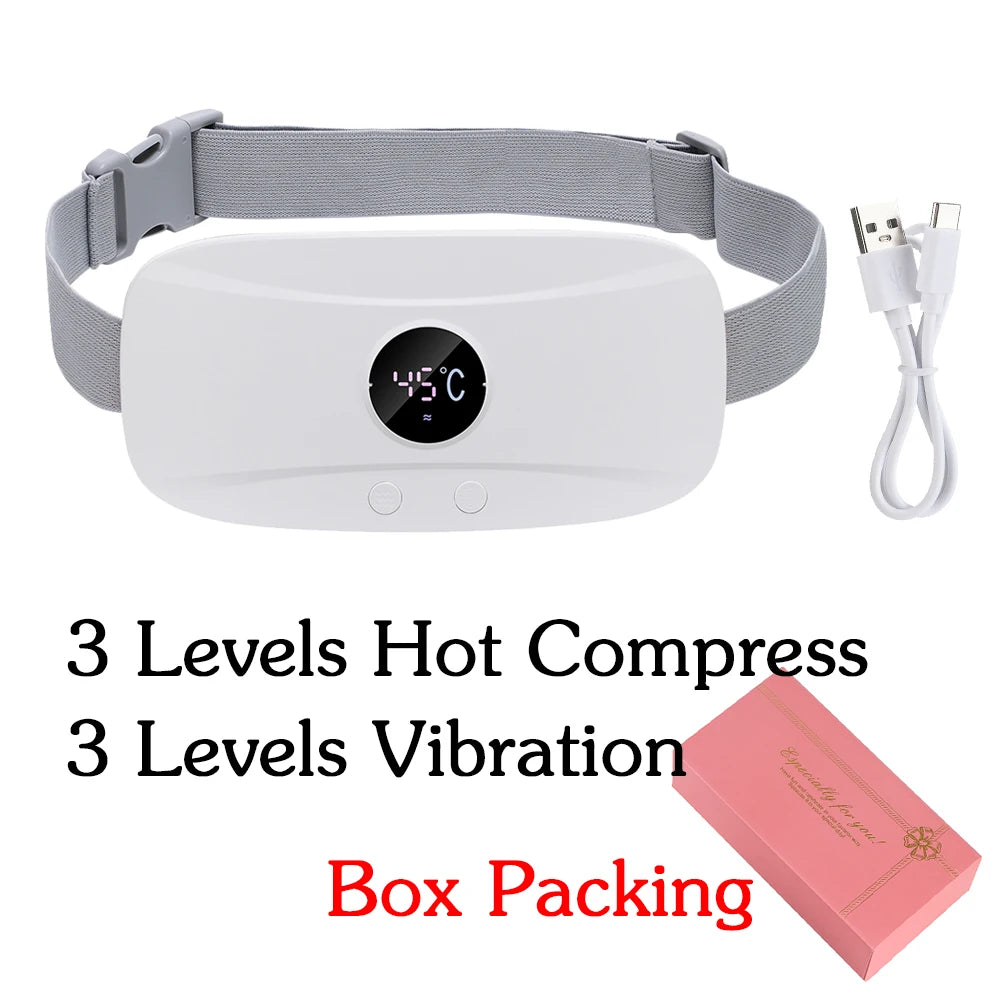 Shopdroplo™ Electric Period Cramp Relief Massager Belt – Heating & Vibration Therapy