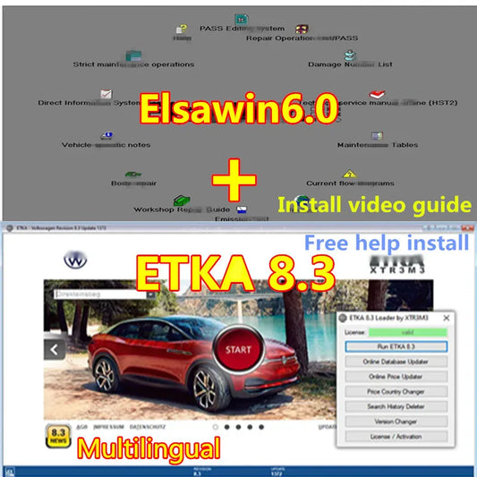 Shopdroplo™ ETKA 8.3 & ELSAWIN 6.0 Vehicle Parts Catalog & Maintenance Software – VW, Audi, Seat, Skoda Compatible