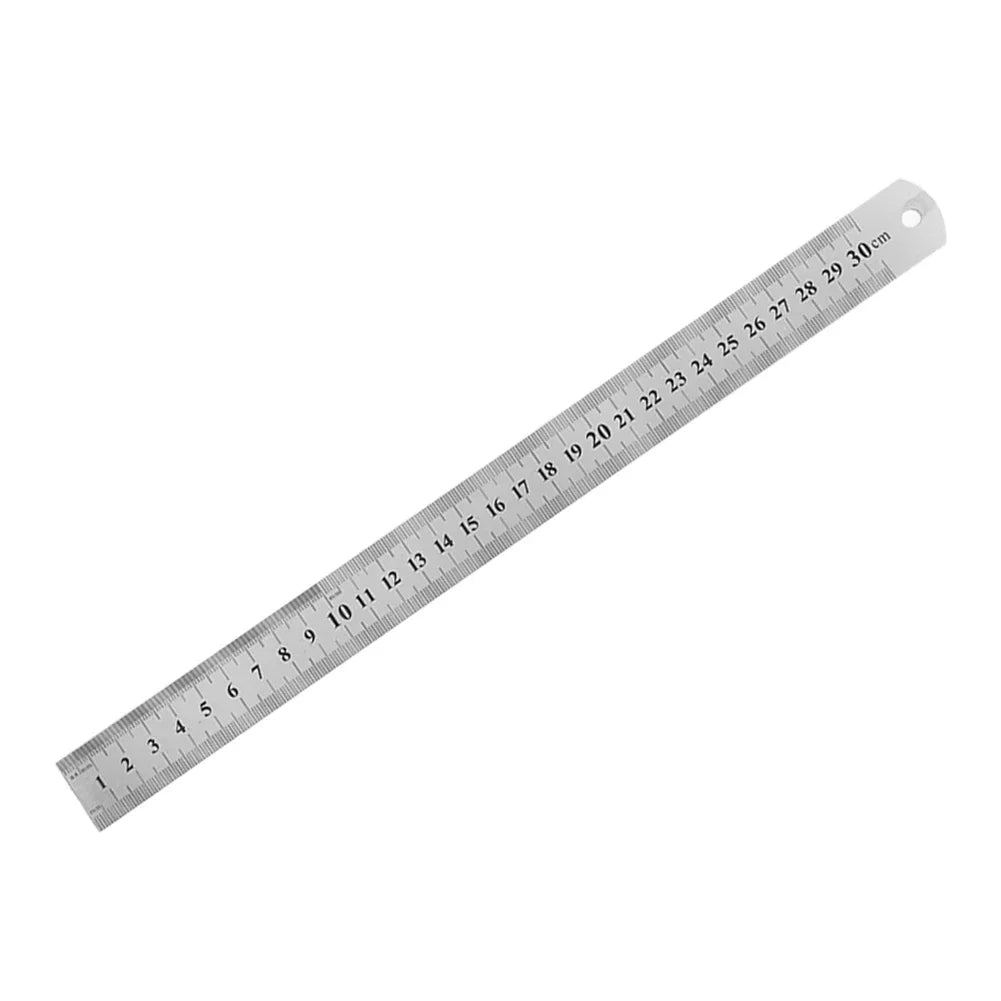 Shopdroplo Stainless Steel Double-Sided Precision Ruler – Metric & Imperial Measuring Tool (15cm to 50cm)